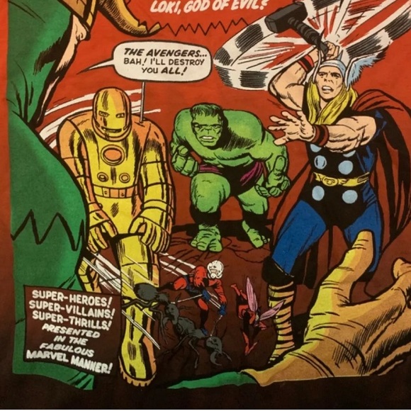 Marvel Avengers #1 Comic Cover 2 Tone Retro Shirt - Picture 3 of 6